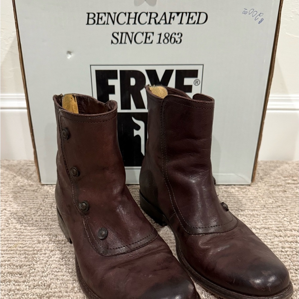 Frye Phillip Military Boot Back Zip